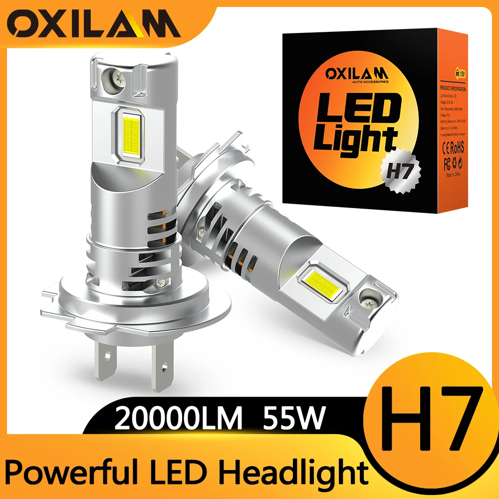 H7 LED , 55W ڵ Ʈ ,   Ʈ ȭƮ, 6500K Ҹ ÷  ÷, 12V ڵ , 2 